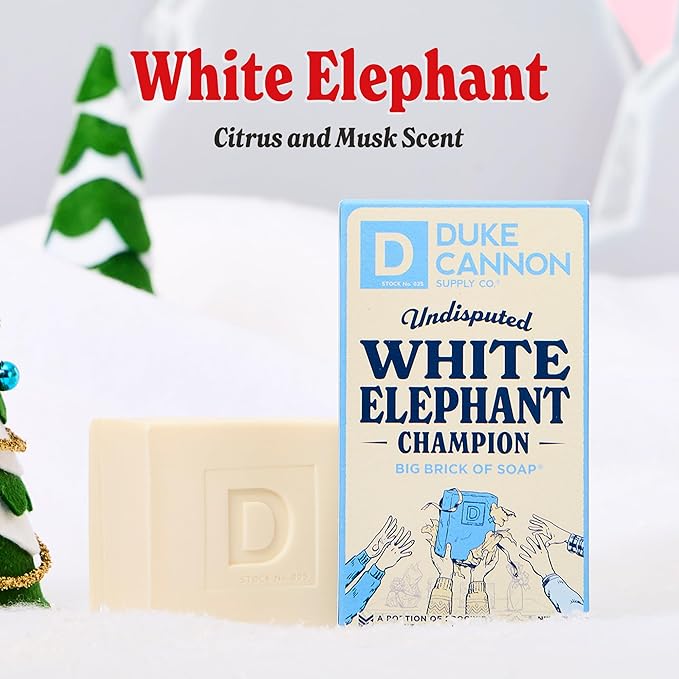 Duke Cannon Supply Co. Big Brick of Soap Bar For Men - Big Lump of Coal, Santa's Pipe Smoke, Highly Regiftable Peppermint Bark, Holiday Variety, 10 oz. (3 Pack)