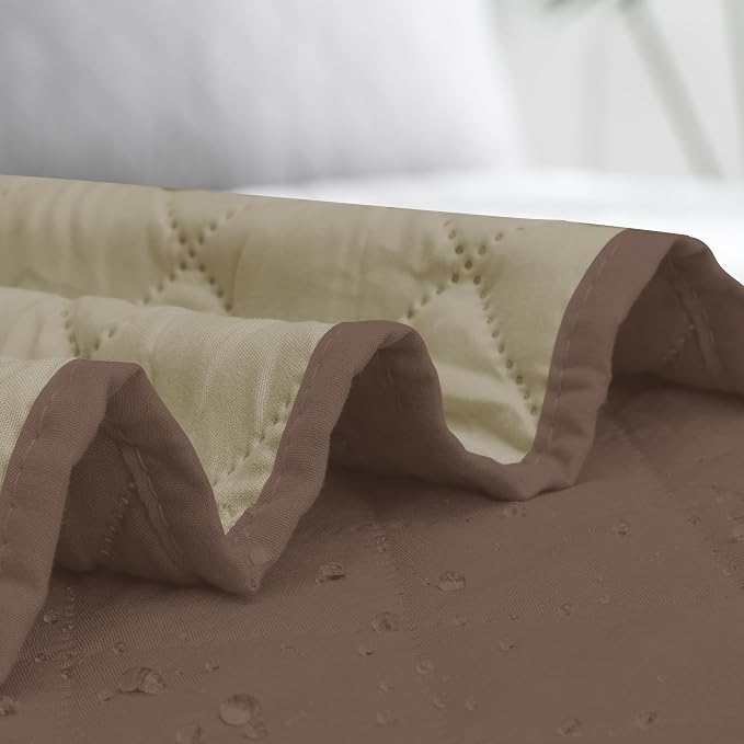 Easy-Going Sectional Couch Covers for Dogs L Shape Sofa Cover Reversible Sofa Slipcover Chaise Lounge Cover Furniture Protector Cover for Pets Dog Cat (30 x 50 inches, Brown/Beige) | Brown/Beige, Soft Sofa Slipcover For Dogs, Fits Left/Right Chaise Lou...