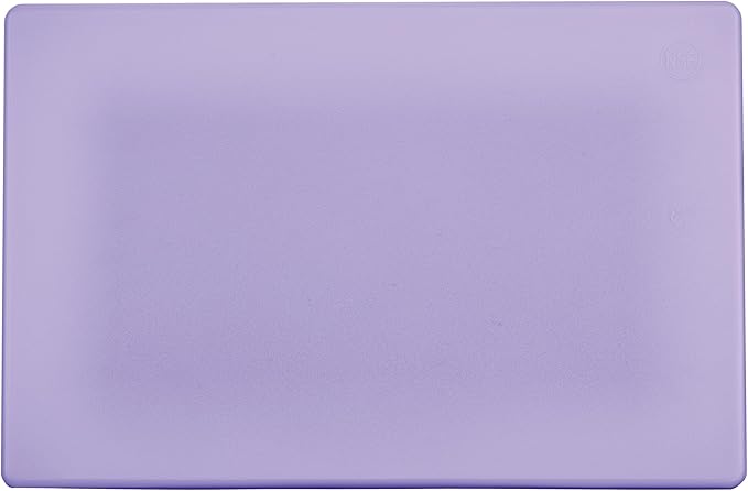 Winco Heavy-Duty Plastic Cutting Board, 12" x 18" x 1/2", Purple