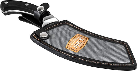 Oklahoma Joe's Blacksmith Cleaver & Chef Knife with Holster,Silver/Black