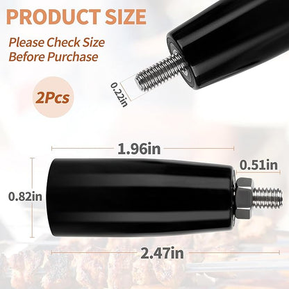 Cool Touch Damper Handle for Grill Vent, Damper Handle Knob Fit for Weber Smokey Mountain WSM Kettle, Easy-Grip Thumb Handles for Weber Smokey Mountain Accessories, Replacement Handle for Webers Grill