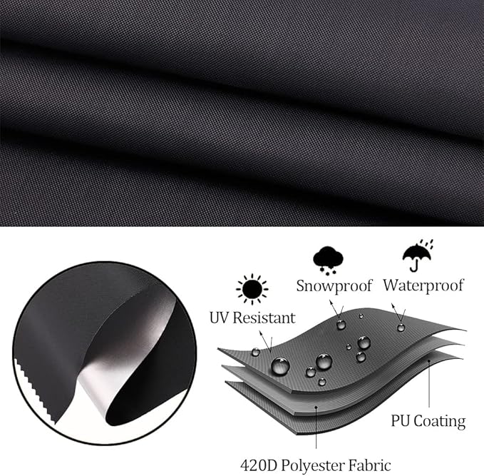 Outdoor Bar Height Dining Set Cover Heavy Duty Waterproof Patio Dining Table Cover for Rectangular 6 - Person 76'' Long Bar Height Set High Top