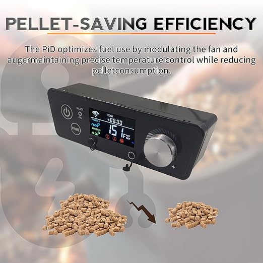 WiFi PID Trapezoid Grill Controller Replacement for Pit Boss Vertical Pellet Smokers PBV3P1/PBV4PS1/PBV5P1 Series, Smart APP Control Board with 130-420°F Temperature Range, 1°F Steps, 120V Input
