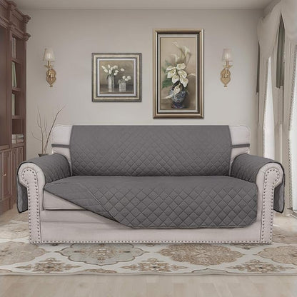Easy-Going Reversible Couch Cover, 2 Cushion Sofa, Gray/Gray | Oversized Loveseat Slipcover For Dogs, Water Resistant Mat, Living Room, Non-Slip Sofa Cover, Pet Friendly