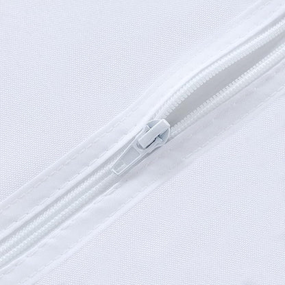 Fitable Outdoor Tablecloth for 6ft Rectangle Tables, White, 60 x 84 Inch | Washable Waterproof Wrinkle Free Table Cover, Zipper and Umbrella Hole, For Spring Summer Party Picnic Camping Patio Indoor