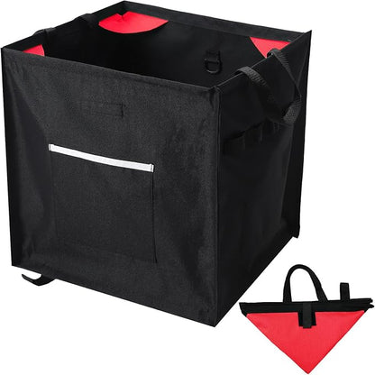 Arrowbash Throw Line Cube Bag - Easy Folding Arborist Throw Line Storage Portable Climbing Rope Organizer Box for Tree Work Outdoor Rope Accessories, Black (Red)