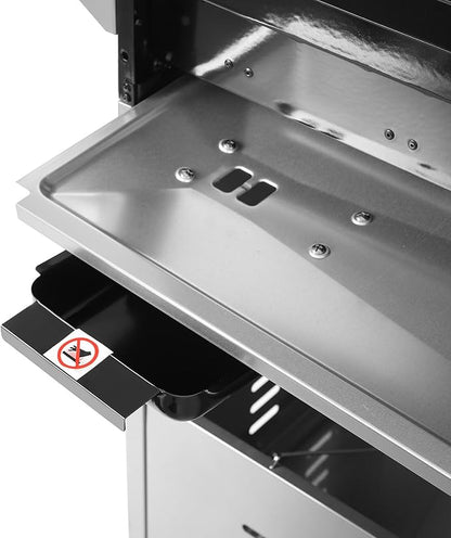 Royal Gourmet GA6402B 6 Burner Propane Gas Grill with Side Burner and Warming Rack, 74,000 BTUs, Cabinet Style Gas BBQ Grill for Barbecue Grilling & Backyard Cooking, Blue