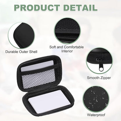 2Pcs Card Game Case, Soft Cloth Playing Waterproof Card Storage Travel Game Case Compatible for Outdoor Gaming Camping, Black