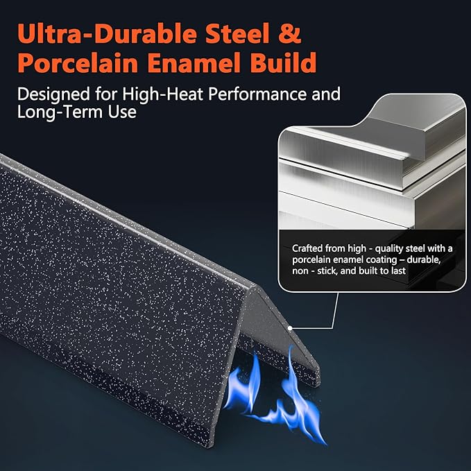 Grill Parts for Weber Spirit 300 and Spirit II 300 Series, 15.3" Flavorizer Bars & Grill Grates for Weber Spirit E-310 E-315 E-330 Series Grills with Front Control Knobs, Replace for Weber 7636 7638