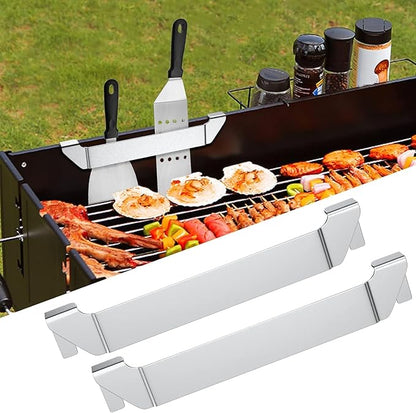Stainless Steel Griddle Spatula Stand, 2 Pack Grill Barbecue Tool Rack Hold Rack Griddle Accessories Holder for Blackstone, Camp Chef, Royal Gourmet, Outdoor Camping Picnic BBQ Essentials