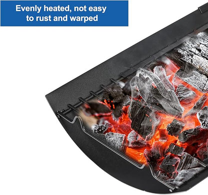 Uniflasy 15.75" - 27.56" Adjustable Ash Pan Replacement for Chargriller 5050 1224 5072 5650 2121 E1224 3001 5252 2123 1324, Fit Oklahoma Joe's, Royal Gourmet, Charbroil Replacement Part Grill Grate