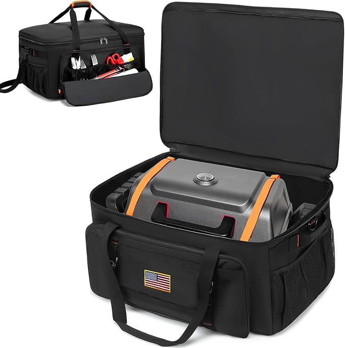 Grill Carry Case Compatible with Char-Broil Grill2Go X200 1-Burner Portable Propane Gas Grill Cover Bag for BBQ Tools & Accessories (Bag only) 25" L x 17" W x 12" H