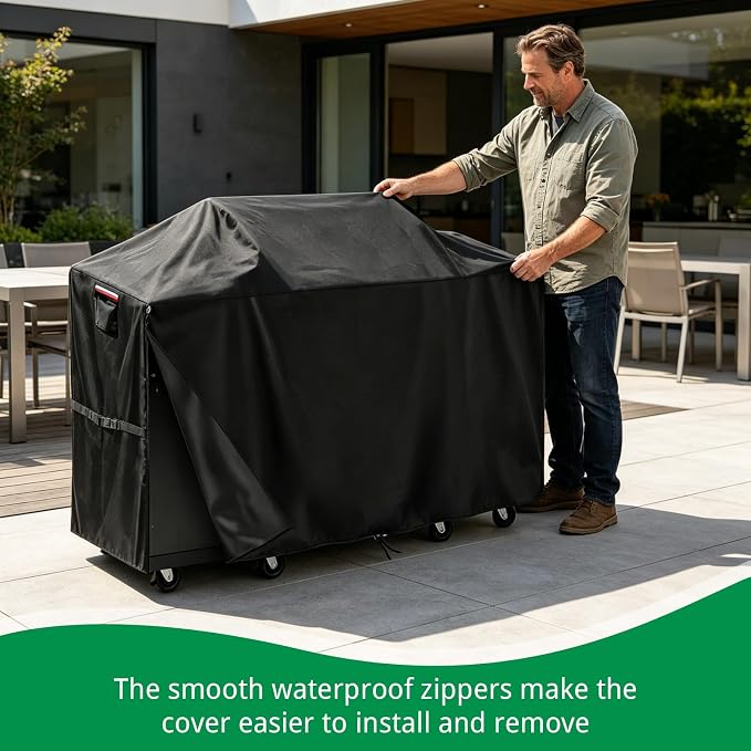 86 Inch Island Grill Cover, Outdoor Kitchen BBQ Waterproof Cover | Heavy Duty Outdoor Large Island Covers for Patio BBQ, 86"L x 28"W x 46"H