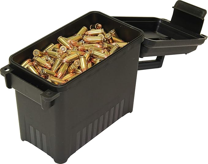 MTM AC15-40 Ammo Can Mini for Bulk Ammo, Water-Resistant Seal, Double Padlock Tabs, 12-Pound Capacity, USA Made, Black