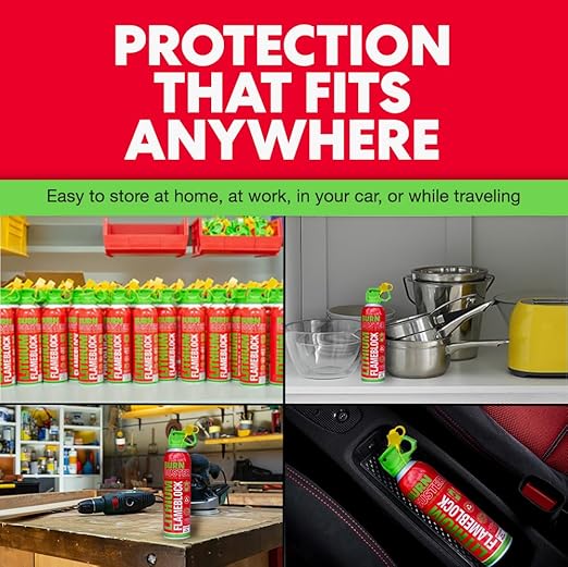 Lithium-Ion Fire Extinguishing Gel 6-Pack - Battery Fire Suppression Gel for Electronics, Stops Thermal Runaway, Non-Toxic, Eco-Friendly, 14oz Canister, Made in USA