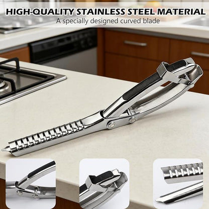 1 Set Rib Membrane Removal Tool, Stainless Steel BBQ Rib Prep Tool with Ergonomic Design Non-Slip Grip for Effortless Removal, Dishwasher Grilling Accessories