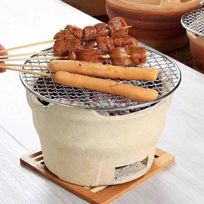 Clay Charcoal Stove for Outdoor Cooking, Camping Barbecue Stove, Traditional Portable Grill, Outdoor Cooking Accessories for Picnics and
