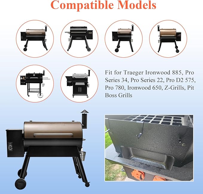 8 Pcs Grills Hooks Fits Traeger Grills, Aluminum Alloy Grills Hooks for Barbecue Tool, Fit for Traeger Ironwood 885, Pro Series 34, Pro Series 22, Pro D2 575, Pro 780, Ironwood 650, Z-Grills, Pit Boss