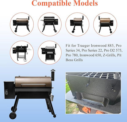 8 Pcs Grills Hooks Fits Traeger Grills, Aluminum Alloy Grills Hooks for Barbecue Tool, Fit for Traeger Ironwood 885, Pro Series 34, Pro Series 22, Pro D2 575, Pro 780, Ironwood 650, Z-Grills, Pit Boss