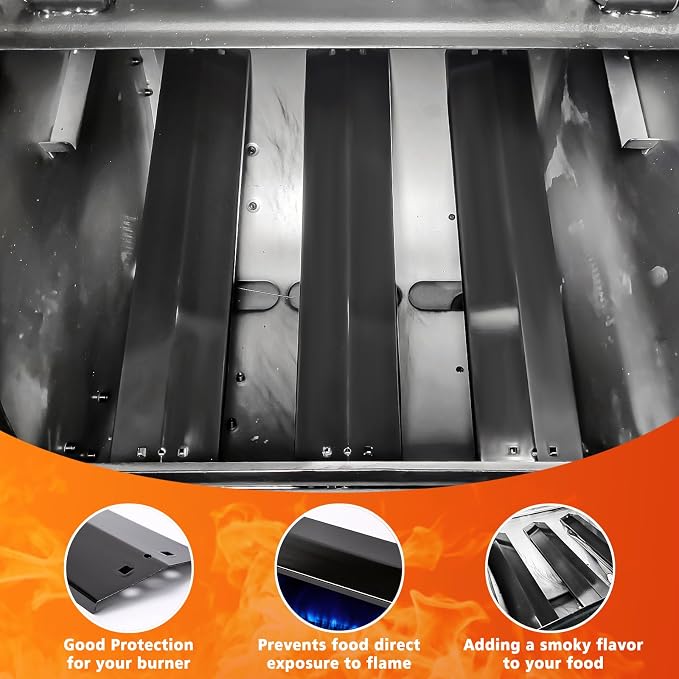 Hisencn Grill Kit with Burners, Plates & Igniter for Char-Griller 3070 | Replacement Parts for Char-Griller Texas Trio 3070 Grill, Durable & Easy Install
