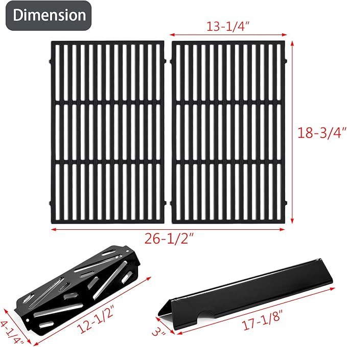 Genesis II E-310 Grill Replacement Parts 66095 Grates 66795 Flavorize Bars 66685 Heat Deflector for Weber Genesis ii Grill Parts GS4 GBS ii E-315 E-335 S-335 SE-310 Genesis 2 300 LX S-340 LX E-340
