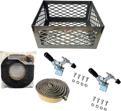 Total Control Offset Smoker Mod Kit for Oklahoma Joe's, and Most Other Offset Smokers Includes Gaskets, Lid Latches and Charcoal Basket (for Oklahoma Joe's Highland)