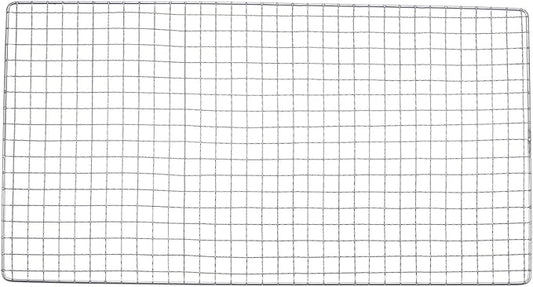 HARFINGTON Square BBQ Grill Net 26x62cm Stainless Steel Cross Wire Barbecue Mesh Mat for Baking Smoking Charcoal Grilling Roasting