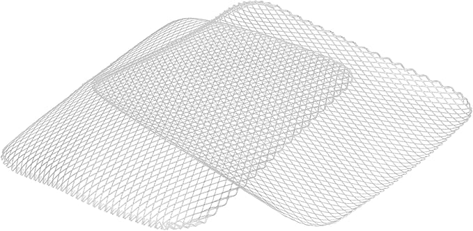 25 PCS Grill Toppers, 12 x 15 Inch Grill Mesh Mats, Aluminum Grill Liners for Grilling Outdoor Camping Backyards, Silver