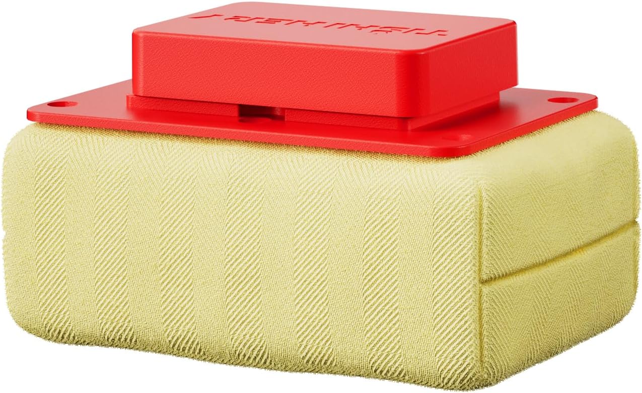 Bristle-Free Grill Brush Head, Heat-Resistant Kevlar Fiber Head, Red Head | Steam Cleaning, Replaceable No-Wire Head, 17" Handle, 4-in-1 Scraper, for Porcelain/Ceramic/Stainless Steel/Cast Iron Grate