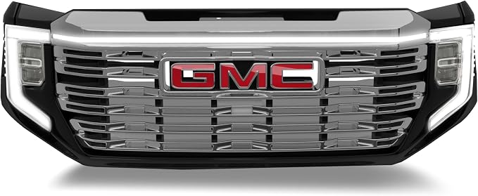 LED Grill Light Power Bar for 2022-2023 GMC Sierra 1500 (Black Anodized Frame)