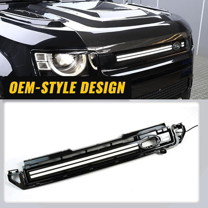 LED Grille Lights for 2020 2021 2022 2023 2024 2025 Land Rover Defender 90 110 Front Grill Trim Strips Lighting Accessories