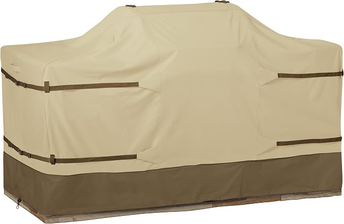 Classic Accessories Veranda Water-Resistant BBQ Grill Cover for 78 Inch Island with Center Grill Head