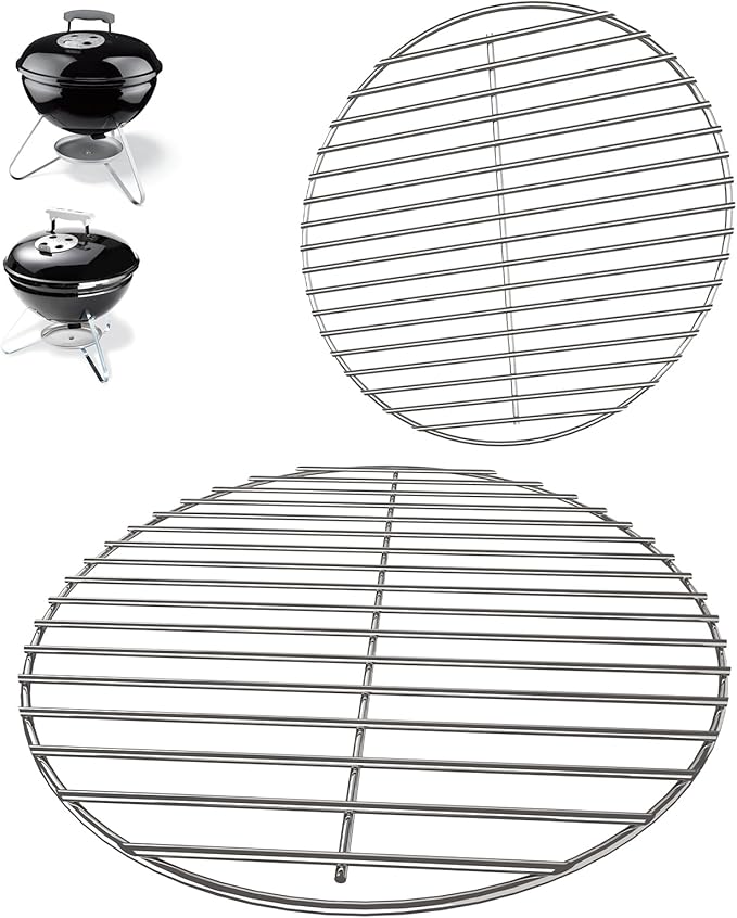 Round Grate Kit for Weber 14-inch Smokey Joe and Smokey Joe Gold / Silver Accessories, Parts for Weber Charcoal Grill Parts 7431 & 7439 Charcoal Grates, 304 Stainless Steel for Tuck-N-Carry Grills