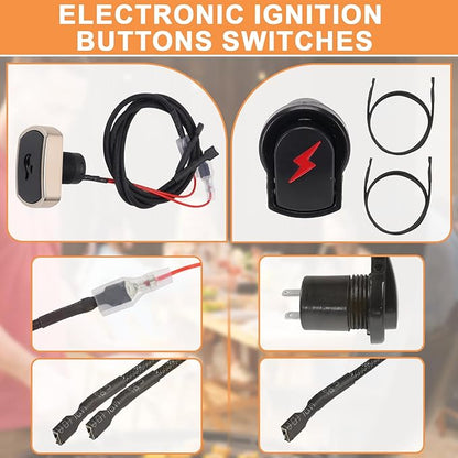 G511-0055-W1 Grill Igniter DHLG-5A for Charbroil Igniter Replacement, G515-0030-W2 5 Outlet Electronic Ignition Module w/ Wires & 2 Push Buttons for Charbroil Grill Replacement Parts Surefire Ignitor