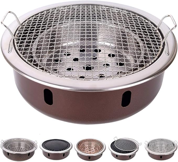 BBQ Barbeque Barbecue Grill,Charcoal Grill,High-end Barbecue Grill,Split Type,Indoor and Outdoor,4-8 People,5 Styles (Color : E)