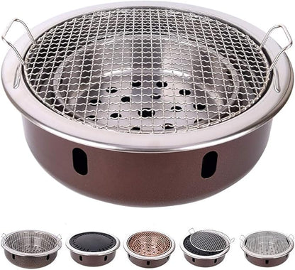 BBQ Barbeque Barbecue Grill,Charcoal Grill,High-end Barbecue Grill,Split Type,Indoor and Outdoor,4-8 People,5 Styles (Color : E)
