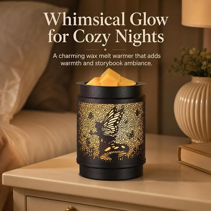 kobodon Wax Melt Warmer Metal Wax Warmer for Scented Wax (Flower Fairy) | Electric Fragrance Candle Oil Burner 2 in 1 Wax Melts as Gifts for Moms Grandma Women Girls