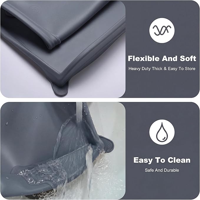 NancyL 36 Inch Silicone Griddle Cover for Blackstone, Full-Wrap 36" Griddle Mat Protective Grill for Blackstone Protector Accessories Kit (Gray)