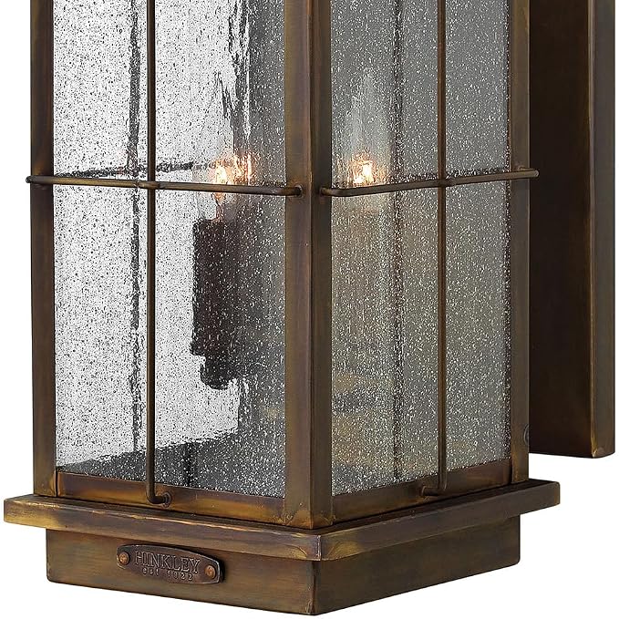Hinkley Bingham Large Wall Mount Outdoor Lantern w/Lumiglo, Sienna