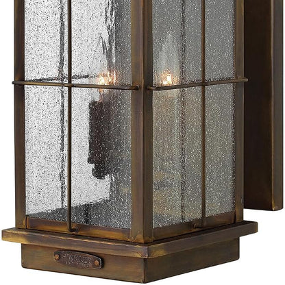 Hinkley Bingham Large Wall Mount Outdoor Lantern w/Lumiglo, Sienna