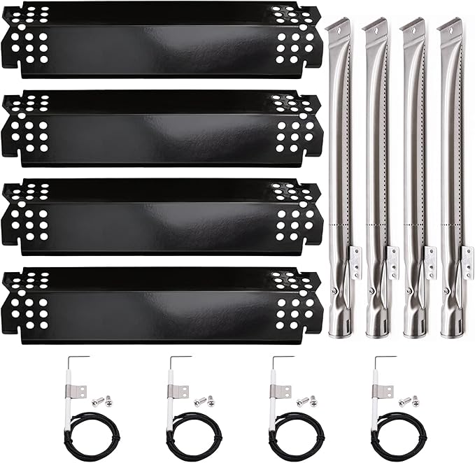 Grill Replacement Parts for Nexgrill 4 Burner 720-0830H 720-0783E, Nexgrill 720-0888 720-0888N Gas Grill, Heat Plate Shields, Burners and Ignitors for Home Depot Nexgrill Replacement Parts 4 Burner