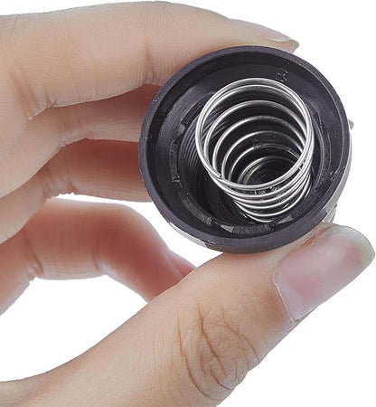2-Pack AA Battery Push Button Igniter Caps for BBQ Spark Repair | 14.5mm x 50.5mm AA size, push button cover with steel spring for gas fire pit, grill, ignition replacement caps