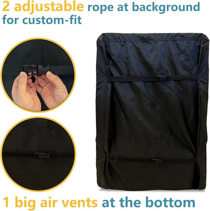 Bitubi Upright Freezers Cover,Outdoor Refrigerator Cover,– Waterproof, Dustproof, Sun-Proof, 22" W x 23" D x 34" H. Suitable for most 3.0 Cubic Compact Mini Freezer on market (Black)