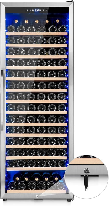 Velivi Wine Cooler Refrigerator, 179 Bottles Professional Wine Fridge | with Powerful Compressor,Quiet Operation and Elegant Design for Wine Lovers