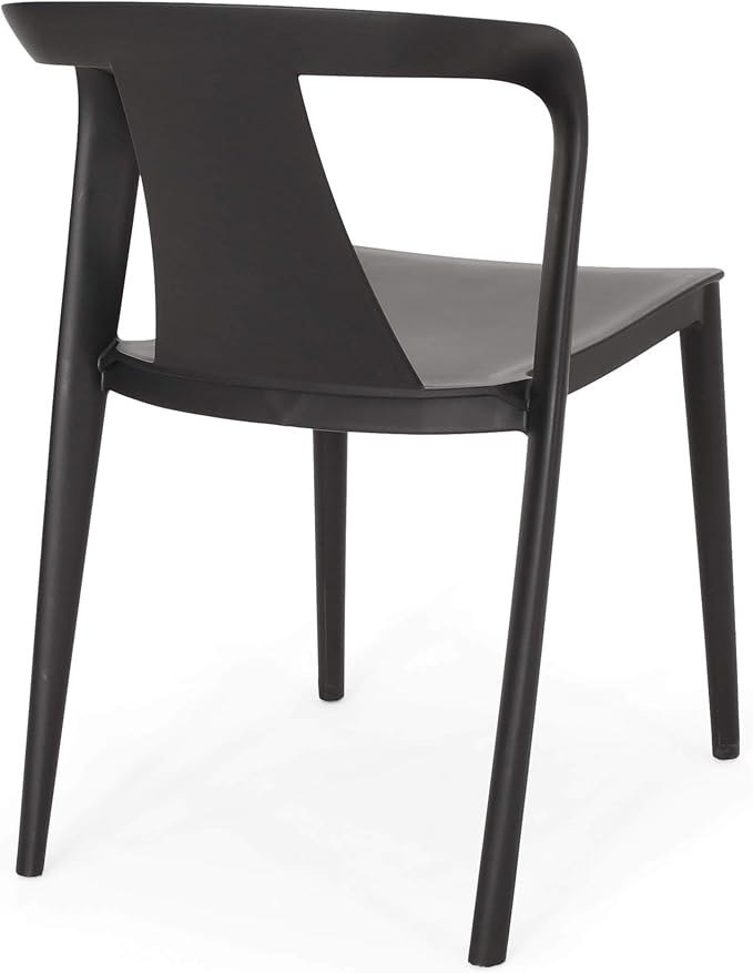 Christopher Knight Home Ianthe Outdoor Dining Chair (Set of 2), Black