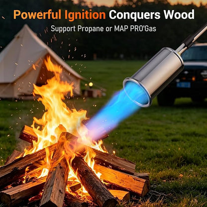 Sondiko Propane Torch Weed Burner with 10 FT Hose, High Output Weed Torch | 30" Detachable Long Arm Heavy Duty Blow Torch with Flame Control(Tank Not Included)