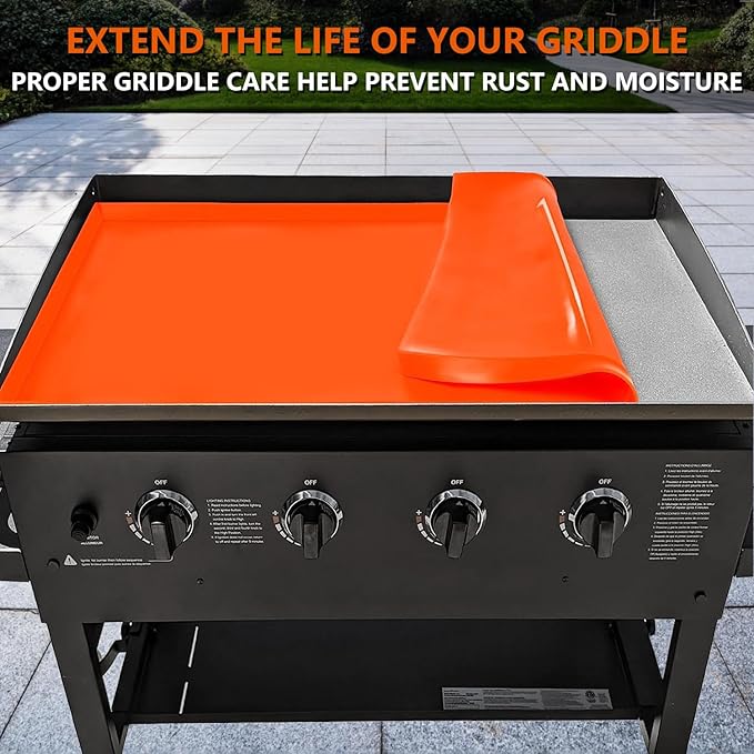 28" Silicone Griddle Mat for Blackstone 28 Inch Grill, Heavy Duty Food Grade Silicone Griddle Cover, Protect Your Grill from Dirt & Rust All Year Round