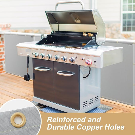 Heat Shield Behind Grill Heat Shield Mat for Deck Fence, Railing, Grill and Refrigerator, Heavy Duty Fireproof Cover and Screen Protect Deck Railing from Grill, 3'x6'