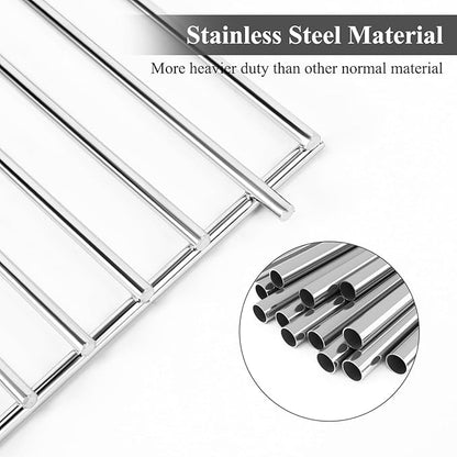 Uniflasy Warming Rack for Pit Boss PB850 PB820 Series Pellet Grill, Stainless Steel Upper Cooking Grate Replacement for Pit Boss PB850G 10514 PB820D3B, Foldable BBQ Grill Top Rack