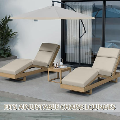 Chaise Lounge Cushions Outdoor, 80 x 26 x 4 Inch Lounge Chair Cushions for Outdoor Furniture - Waterproof Lounge Patio Replacement Cushion, 4In Fade-Resistant ThickPatio Chaise Lounge Cushion